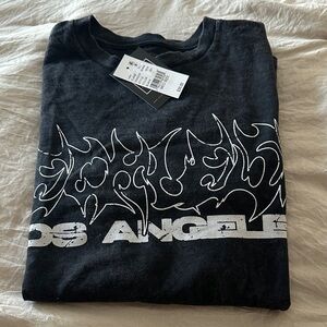 PacSun Black Graphic Tee with White Design